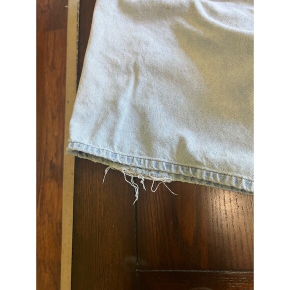 Vintage Levi's 550 Light Wash Distressed Denim Jean Shorts Jorts Size 42" Waist - Picture 4 of 13